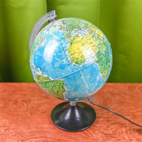 Lampe Globe Terrestre Carte Du Monde Ann Es Fabriqu E En France