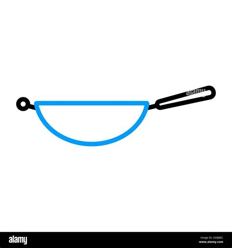 Wok Frying Pan Vector Icon Kitchen Appliance Graph Symbol For Cooking