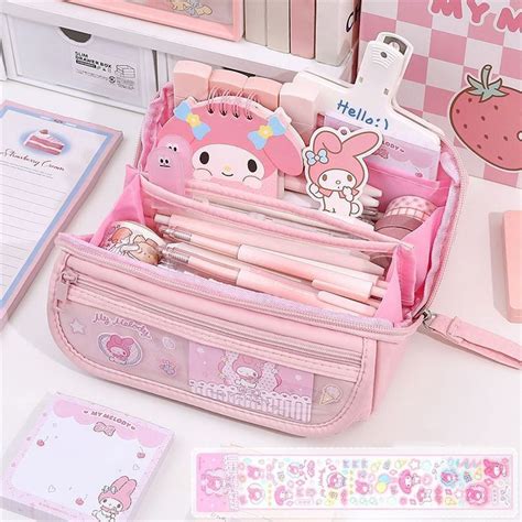 Gonuuwgl Kuromi Pencil Cases My Melody Cinnamoroll Pencils Bag Back To School Anime Stationery