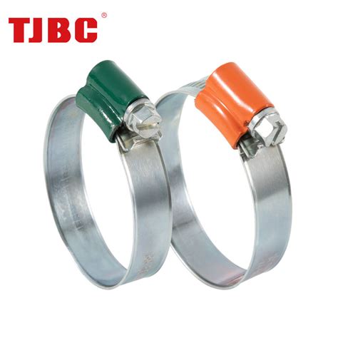 Adjustable W Zinc Plated Steel Worm Gear British Type Hose Clamp With