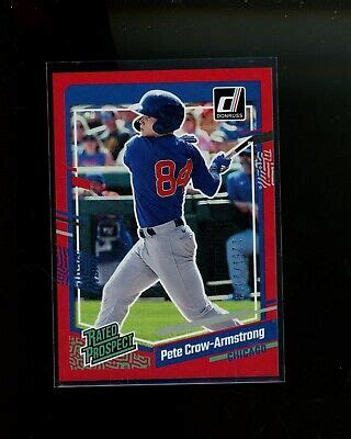 2023 Panini Donruss Holo Red 60 Pete Crow Armstrong Rated Prospect