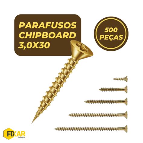 Parafuso Chip Phillips Para Madeira 3 0x30 Caixa 500 Peças Shopee