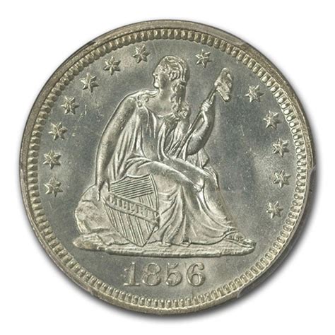 Buy 1856 Liberty Seated Quarter Ms 65 Pcgs Apmex