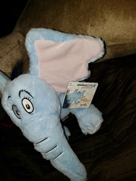 Dr. Seuss Horton Hears A Who 12" Plush Blue Elephant Retired NEW TAGS ...