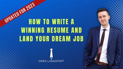 How To Write A Winning Resume And Land Your Dream Job With Examples