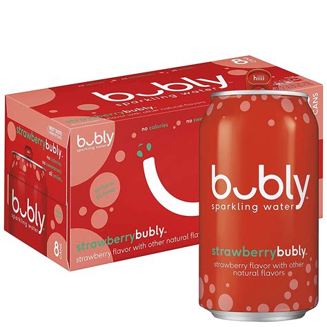 Buy Bubly Sparkling Water Strawberry 12 Fl Oz Cans 8 Pack Online