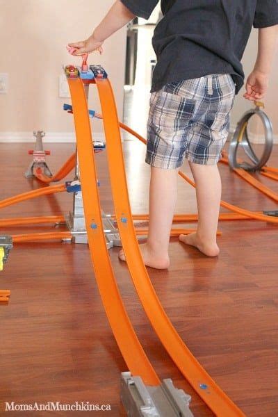 Hot Wheels Track Builder Challenge Moms Munchkins In 2024 Hot Wheels Track Hot Wheels