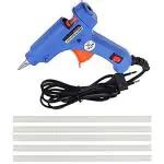 Buy Gunstick NEW BLUE MINI HOT GLUE GUN 20 WATT ON OFF SWITCH AND INDICATOR WITH ONLY 5 STICKS