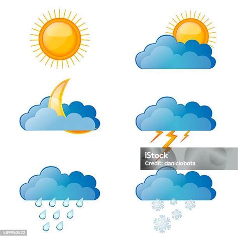 jenis cuaca ilustrasi stok  gambar  alam bentuk