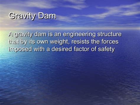 Gravity dam