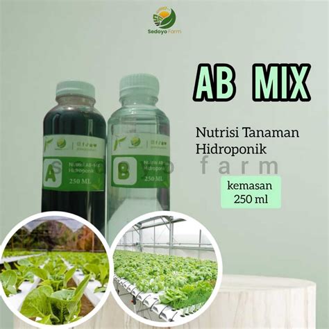 Jual Pupuk Nutrisi Ab Mix Untuk Hidroponik Untuk Sayuran Daun Ml