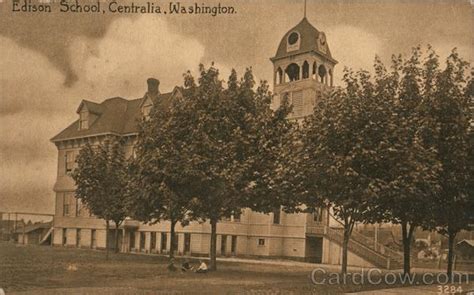 Edison School Centralia Wa Postcard