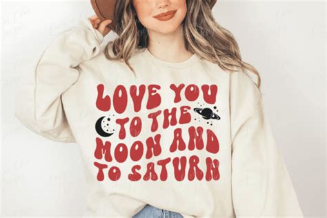 Love You to the Moon and Saturn Design Graphic by Sabuydee Design ...