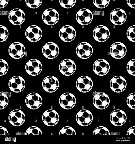 Fondo negro con balón de fútbol esquema patrón perfecta Imagen Vector