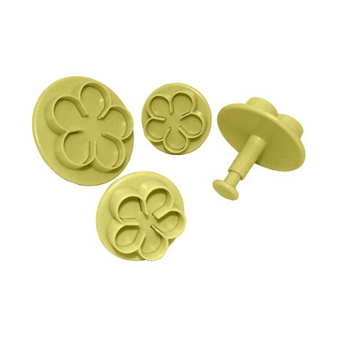 4 Piece Flower Plastic Plunger Cutter Set