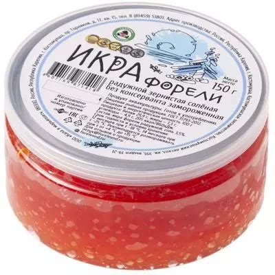 Купить Икра красная форели замороженная без консервантов 150г в Москве ...
