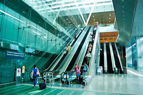 Escalators at airport | Stock image | Colourbox