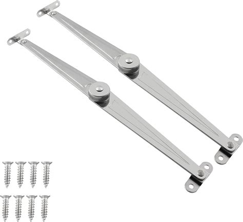 Aracombie 2 Packs Lid Support Hinge Heavy Duty Folding Toy Box Hinges Soft Close Stainless