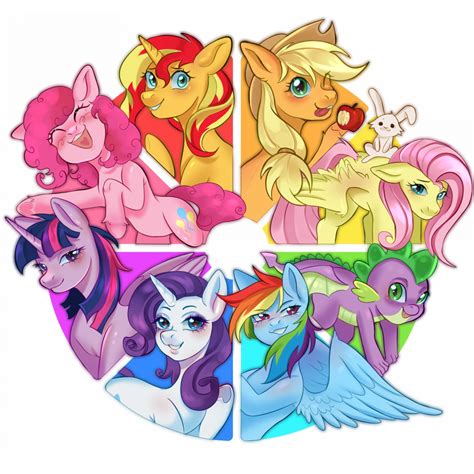 251538 Safe Artist Murfa Angel Bunny Mlp Applejack Mlp Fluttershy Mlp Rainbow Dash