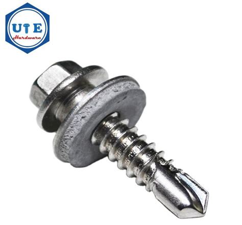 Stainless Steel Hex Indent Washer Head Self Tapping Drilling Screws