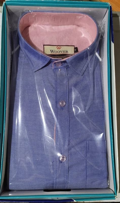 Woovex Casual Wear Mens Plain Collar Neck Cotton Shirt Size S Xxl At