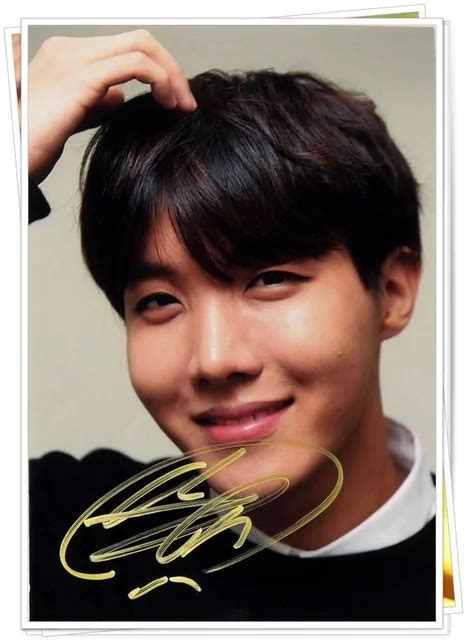 Bts J Hope Autographed Signed Original Photo 46 Inches Korean Singer