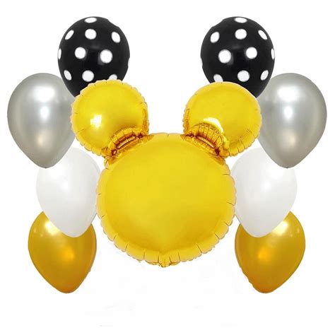 Pouces Plaine Mickey T Te Forme Ballons Feuille D Or Mickey Minnie