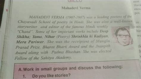 Mahadevi Verma Mahadevi Verma Was A Leading Poetess Of The Ch