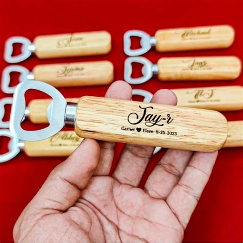 Personalized Engraved Wooden Bottle Opener Shopee Philippines