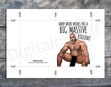 Barry Wood Birthday Card Funny Birthday Gift Printable Meme Etsy Israel