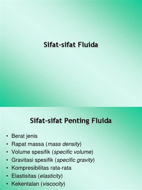 Sifat Sifat Fluida Pdf