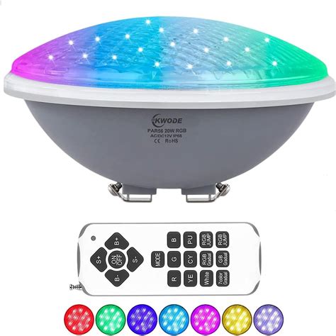 KWODE PAR56 LED Poolbeleuchtung 20W RGB Schwimmbadbeleuchtung IP68