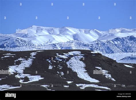 Snow on the Atlas Mountains in Morocco Stock Photo - Alamy