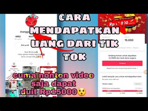 Cara Mendapatkan Uang Dari Tik Tok Cuma Nonton Video Aja Kita Bisa