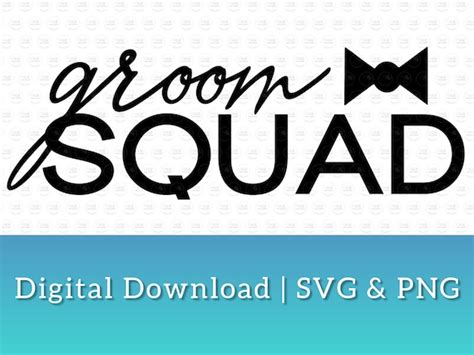 Groom Squad Svg Wedding Cut File Free Commercial Physical Etsy