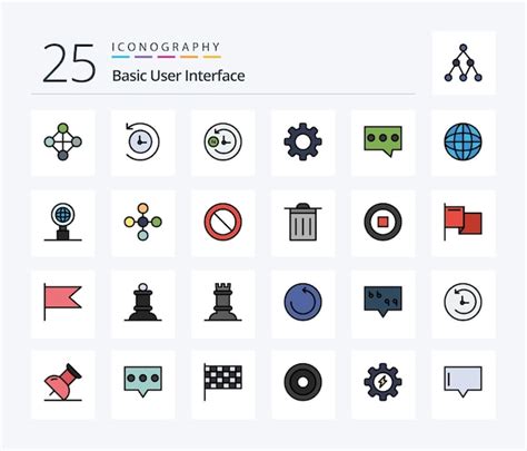 Premium Vector Basic Line Filled Icon Pack Including Internet