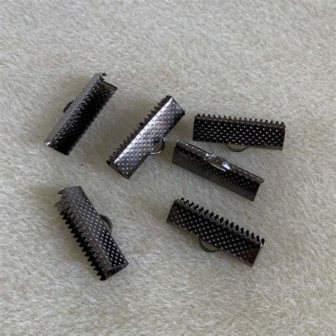 Ribbon Crimp Ends Gunmetal