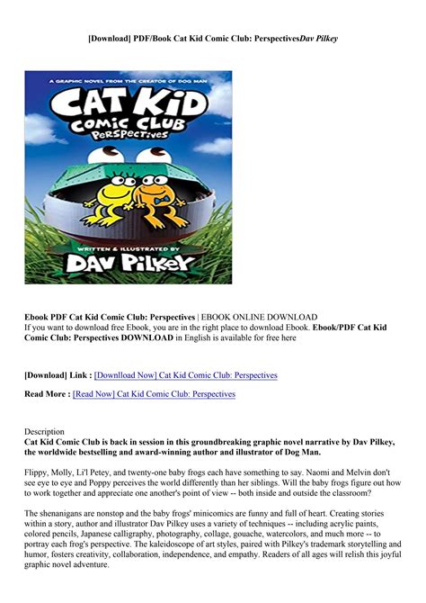 (Download PDF/Epub) Cat Kid Comic Club: Perspectives - Dav Pilkey by ...