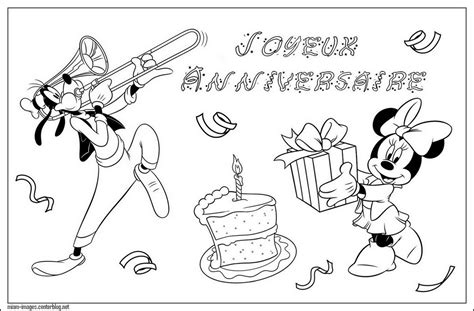 Coloriage Anniversaire Disney Birthday Coloring Page Sexiz Pix