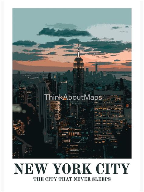 New York Art Print Nyc Vintage Travel Poster New York City Print