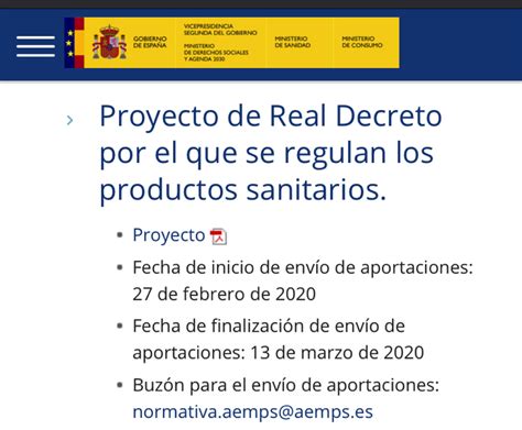 Hoy Ultimo Día Proceso De Consulta Previa Para El Proyecto De Real Decreto Por El Que Se