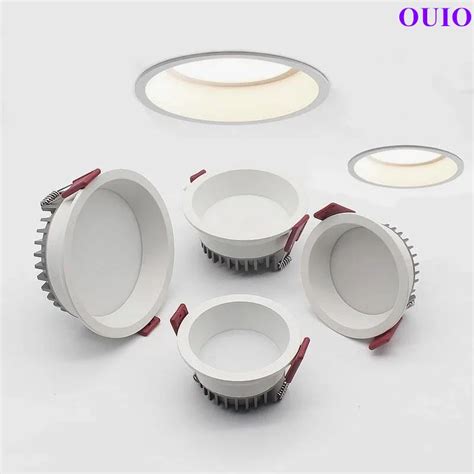 2022 New Style Dimmable Recessed Anti Glare Led Downlights 10w 12w 15w