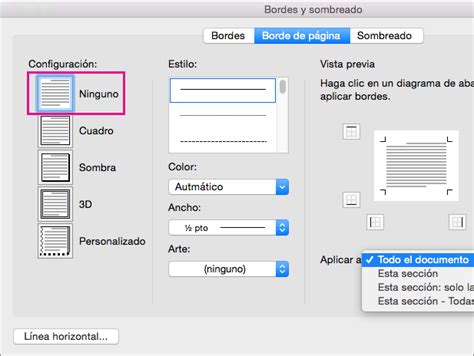 Quitar Bordes De P Gina En Word Para Mac Word For Mac