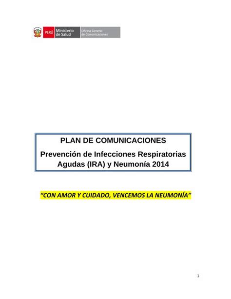 PDF PLAN DE COMUNICACIONES Prevención de 1 CON AMOR Y CUIDADO