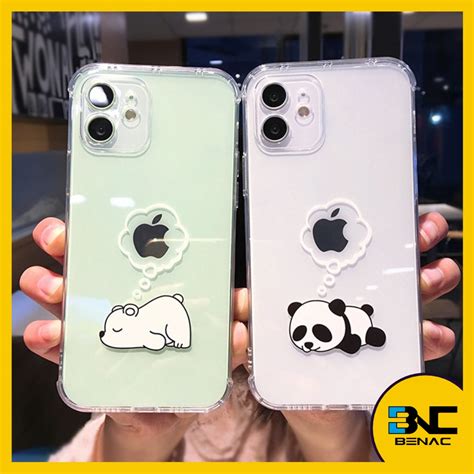 Case De Silicone Transparente Ursinho Panda Para Iphone