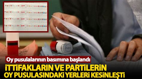 İttifakların ve partilerin oy pusulasındaki yerleri kesinleşti