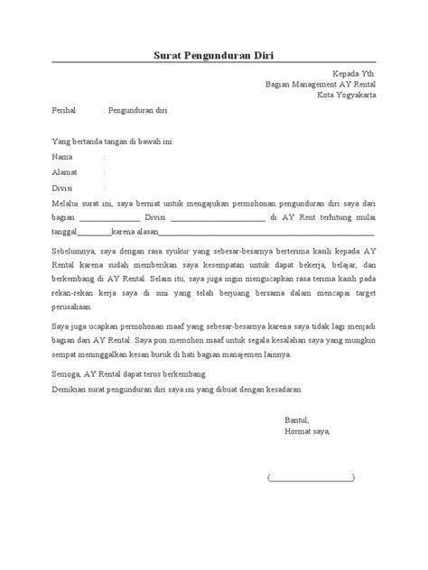 Surat Resign Pdf