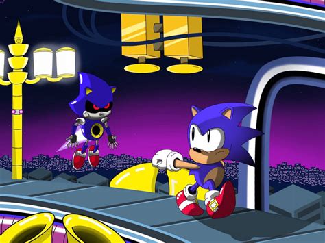 Sonic Vs Metal Sonic Stardust Speedway By Macaro049 On Deviantart