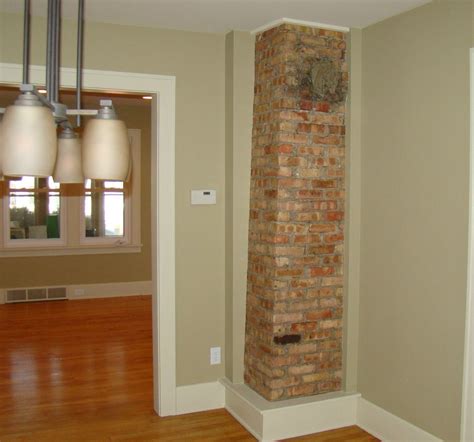 Exposed Brick Chimney In Kitchen Exposed Brick Dining Room Remodel