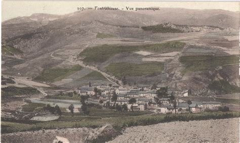 Fontrabiouse Brun Coloris E Vue Panoramique Belle Carte